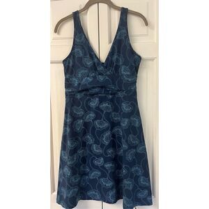 Patagonia dress blue print sz Medium
